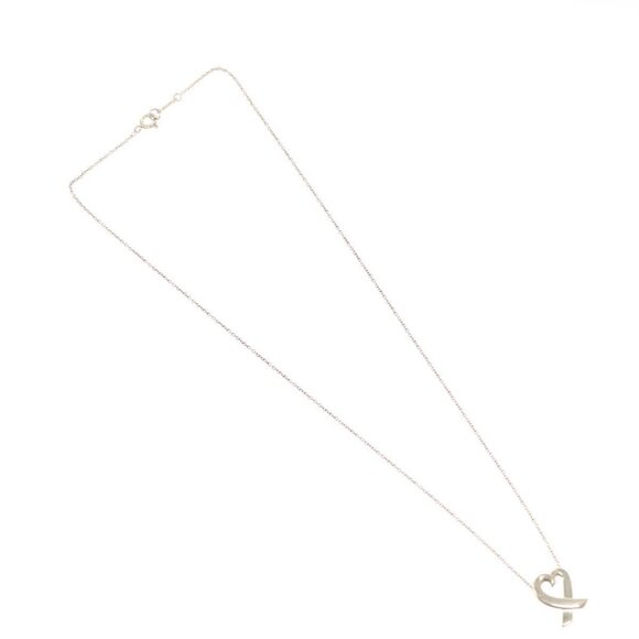 TIFFANY&Co. Loving Heart Necklace Ag925 Silver Auth am8077 - Picture 4 of 16